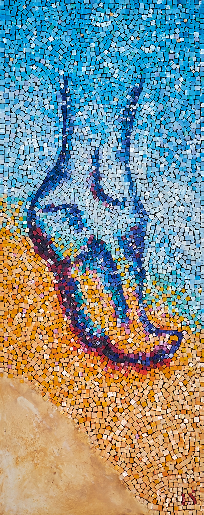 della leggiadria di matelda contemporary mosaic art detail
