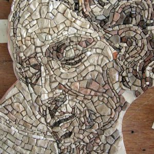 andamenti mosaico artistico contemporaneo volto cristo